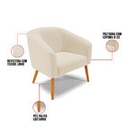 Cadeira Sala De Jantar Pé Palito Castanho Stella Linho D03 -