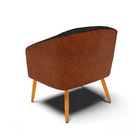 Cadeira Sala De Jantar Pé Palito Castanho Stella Noz/linho D0