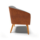 Cadeira Sala De Jantar Pé Palito Castanho Stella Noz/linho D0