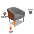 Cadeira Sala De Jantar Pé Palito Castanho Stella Noz/linho D0