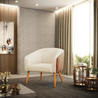 Cadeira Sala De Jantar Pé Palito Castanho Stella Noz/linho D0