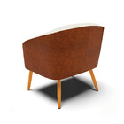 Cadeira Sala De Jantar Pé Palito Castanho Stella Noz/linho D0