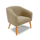 Cadeira Sala De Jantar Pé Palito Castanho Stella Suede D03 -