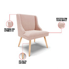 Cadeira Sala De Jantar Pé Palito Natural Kit 2 Liz Bouclê D03