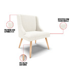 Cadeira Sala De Jantar Pé Palito Natural Kit 2 Liz Bouclê D03