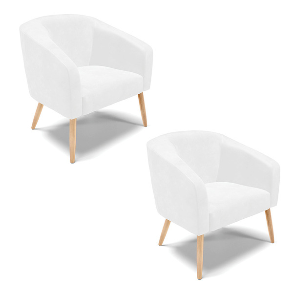 Cadeira Sala De Jantar Pé Palito Natural Kit 2 Stella Sintéti