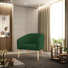 Cadeira Sala De Jantar Pé Palito Natural Kit 2 Stella Veludo