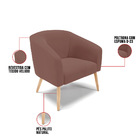 Cadeira Sala De Jantar Pé Palito Natural Kit 2 Stella Veludo