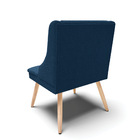 Cadeira Sala De Jantar Pé Palito Natural Kit 4 Liz Bouclê Azu