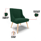 Cadeira Sala De Jantar Pé Palito Natural Kit 6 Liz Bouclê D03