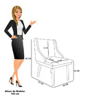 Cadeira Sala De Jantar Pé Palito Natural Liz Bouclê Azul D03