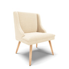 Cadeira Sala De Jantar Pé Palito Natural Liz Bouclê Bege D03