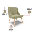 Cadeira Sala De Jantar Pé Palito Natural Liz Boucle D03 - D'r