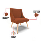 Cadeira Sala De Jantar Pé Palito Natural Liz Bouclê Terra D03