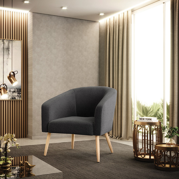 Cadeira Sala De Jantar Pé Palito Natural Stella Bouclê D03 -