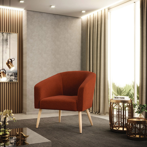 Cadeira Sala De Jantar Pé Palito Natural Stella Bouclê D03 -