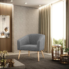 Cadeira Sala De Jantar Pé Palito Natural Stella Linho D03 - D