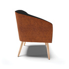 Cadeira Sala De Jantar Pé Palito Natural Stella Noz/linho D03