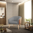 Cadeira Sala De Jantar Pé Palito Natural Stella Noz/linho D03