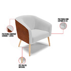 Cadeira Sala De Jantar Pé Palito Natural Stella Noz/linho D03