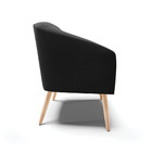 Cadeira Sala De Jantar Pé Palito Natural Stella Suede D03 - D