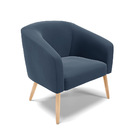 Cadeira Sala De Jantar Pé Palito Natural Stella Suede D03 - D