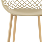 Cadeira Sala Jantar Braços Polipropileno Kit2 Clarice Nude R0