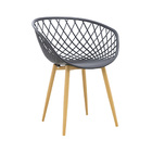 Cadeira Sala Jantar Braços Polipropileno Kit2 Clarice Preto R