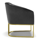 Cadeira Sala Jantar Industrial Dourado Kit 2 Stella Sintético