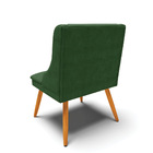 Cadeira Sala Jantar Kit 4 Liz Pé Palito Castanho Suede Verde