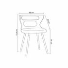 Cadeira Sala Jantar Pé Palito Madeira Kit 3 Lara Marrom Terra