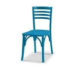 Cadeira Samara Em Madeira Maciça - Laca Azul