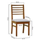 Cadeira Savana Madeira Maciça Encosto Ripado Assento Estofado