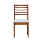 Cadeira Savana Madeira Maciça Encosto Ripado Assento Estofado