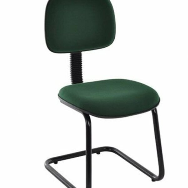 Cadeira Secretária Base Fixa Em S Linha Economy Verde
