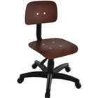 Cadeira Secretária Base Giratória Linha Madeira Marrom