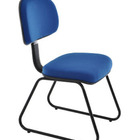 Cadeira Secretária Com Base Fixa Trapézio Linha Robust Azul