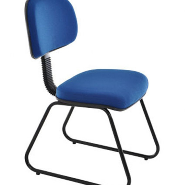 Cadeira Secretária Com Base Fixa Trapézio Linha Robust Azul