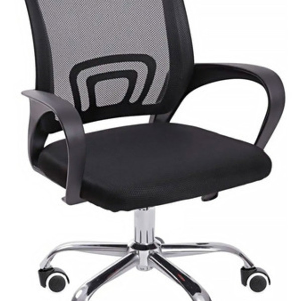 Cadeira Secretária De Escritório Giratória Mesh Preta