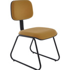 Cadeira Secretária Fixa Trapézio Linha Square Amarelo