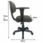 Cadeira Secretária Giratória Com Braços Reguláveis Estofada P