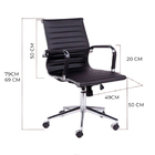 Cadeira Secretária Giratória Esteirinha Charles Eames Cinza