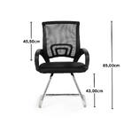 Cadeira Secretária Office Base Fixa - Preto