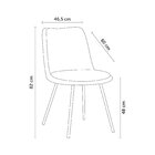 Cadeira Selene Bouclê 82x46,5x60 Cm Cinza Quente