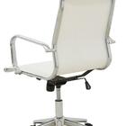Cadeira Sevilha Eames Alta Cromada Tela Branca - 38041