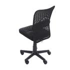 Cadeira Sidney Sem Braço Rodízio Preta Em Tela Base Nylon - O