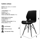 Cadeira Sili Cinza Sala Cozinha Jantar