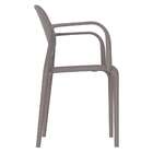 Cadeira Slick Com Braço Cinza
