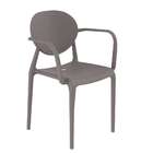 Cadeira Slick Com Braço Cinza