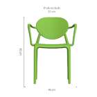 Cadeira Slick Com Braço Greenery